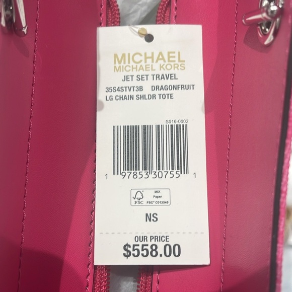 MICHAEL KORS
Jet Set Travel Large Signature Chain Shoulder Tote Bag
Dragonfruit - Picture 8 of 16